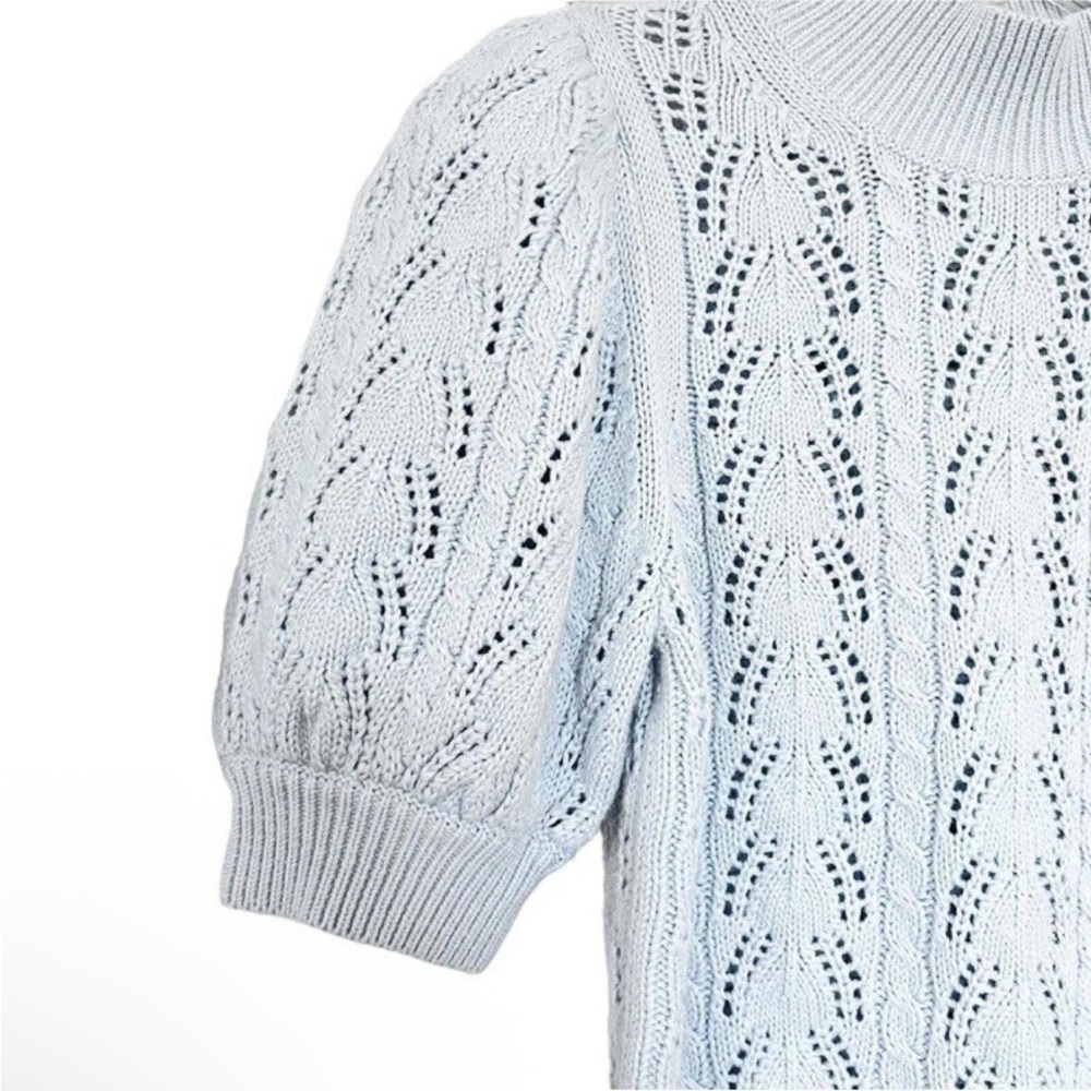 Alice + Olivia Light Blue Cowl Neck Sweater - Picture 3 of 4